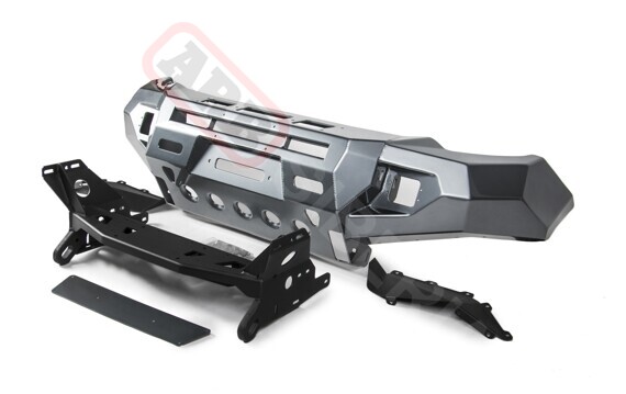 Бампер передний RIVAL AL для MITSUBISHI L200 (2015-2019) (BLACK) (NO LED) + FITTING KIT